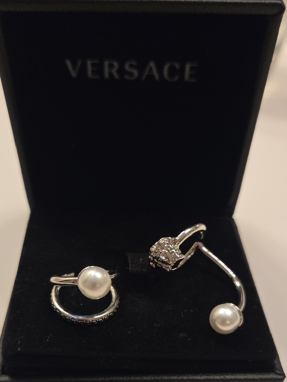 Versace Silver Open Ring Set